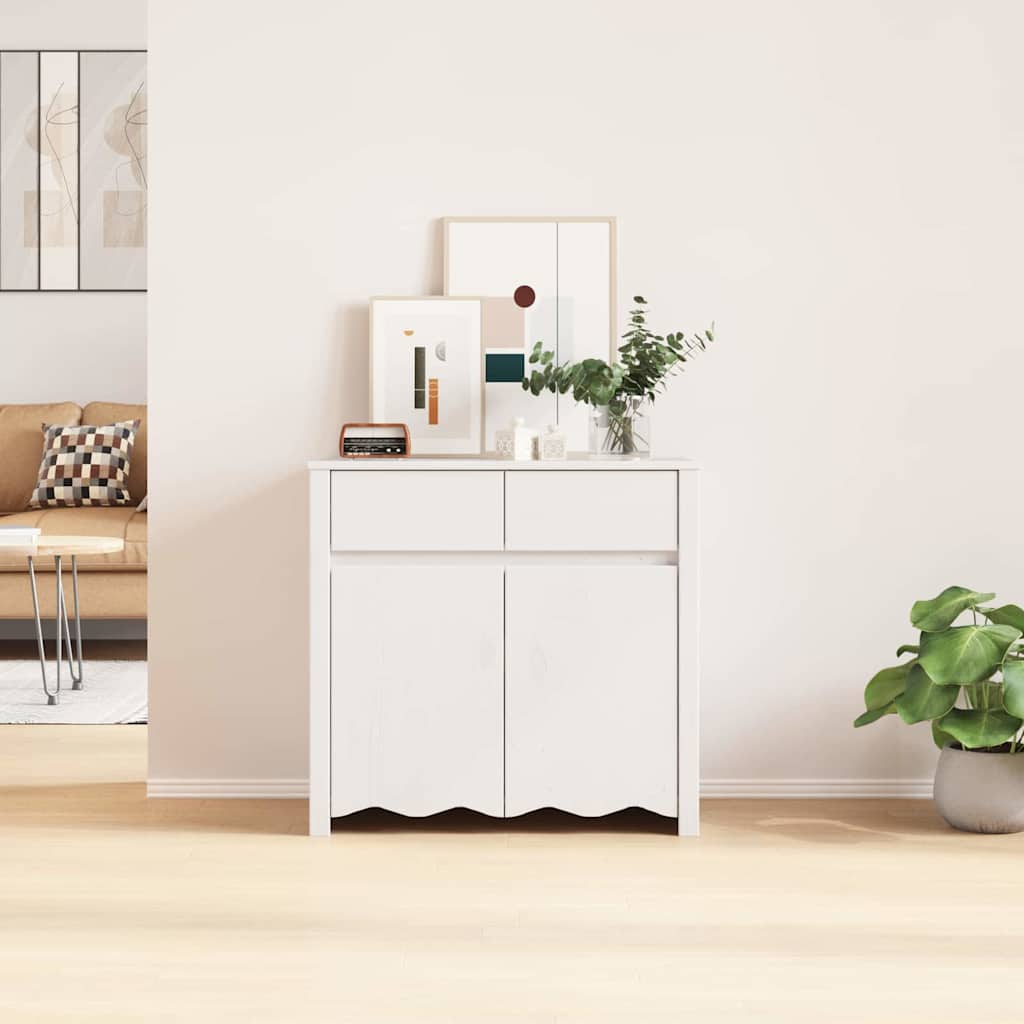 Dressoir Drammen Wit 79 x 43 x 75.5 cm Massief grenenhout is nu te koop bij PeponiXL, paradijselijk wonen!