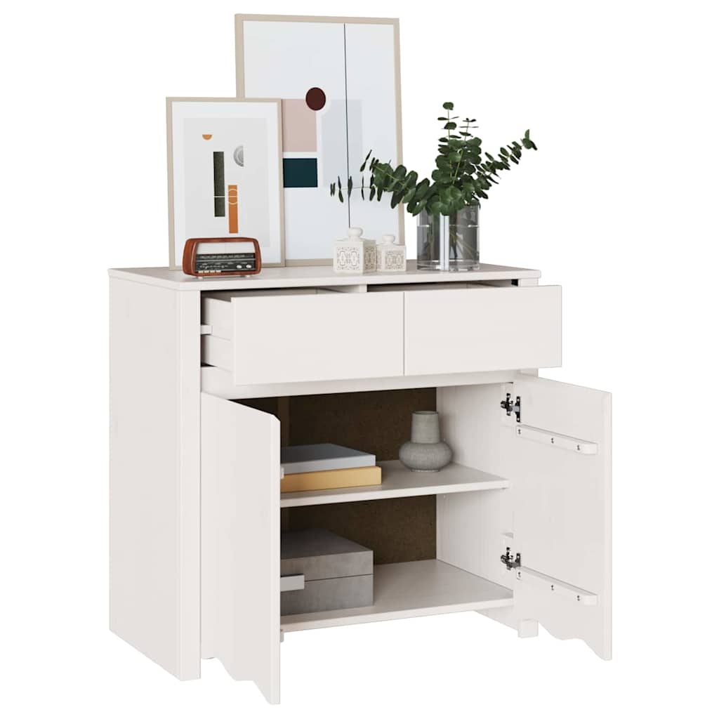 Dressoir Drammen Wit 79 x 43 x 75.5 cm Massief grenenhout is nu te koop bij PeponiXL, paradijselijk wonen!