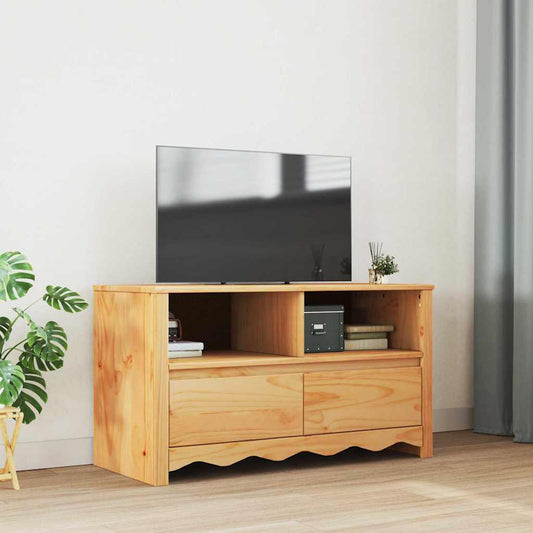 TV Kast Drammen Eiken 99 x 43 x 55 cm Massief grenenhout is nu te koop bij PeponiXL, paradijselijk wonen!