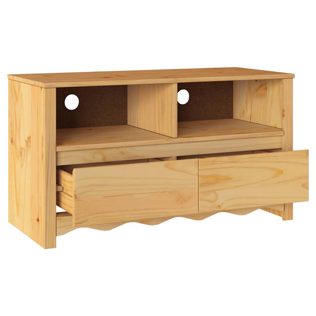 TV Kast Drammen Eiken 99 x 43 x 55 cm Massief grenenhout is nu te koop bij PeponiXL, paradijselijk wonen!