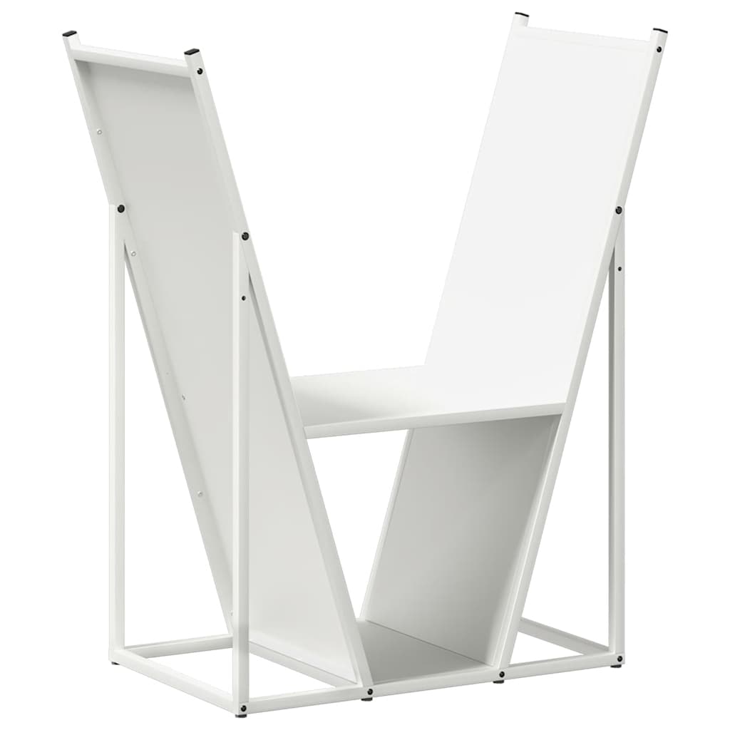 Brandhoutrek 69,5x35x81 cm koudgewalst staal wit is nu te koop bij PeponiXL, paradijselijk wonen!