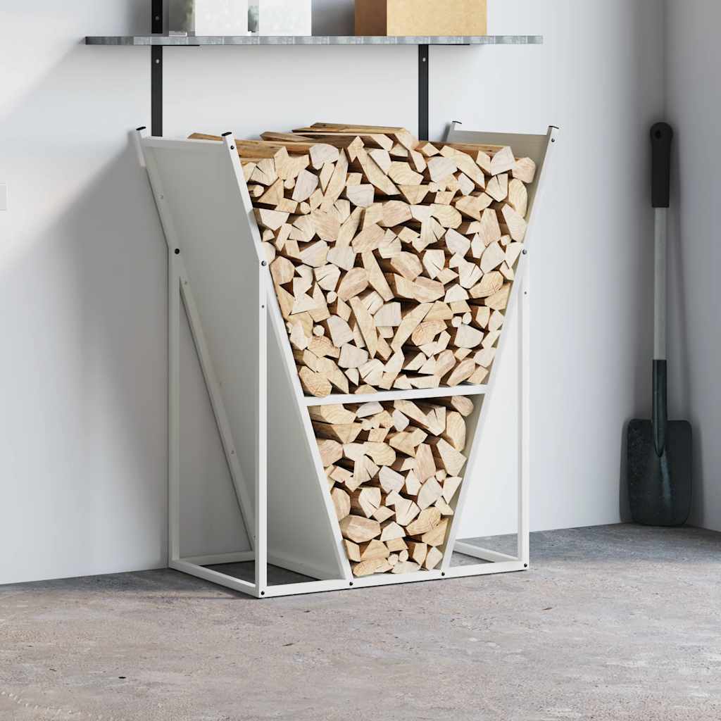Brandhoutrek 69,5x35x81 cm koudgewalst staal wit is nu te koop bij PeponiXL, paradijselijk wonen!