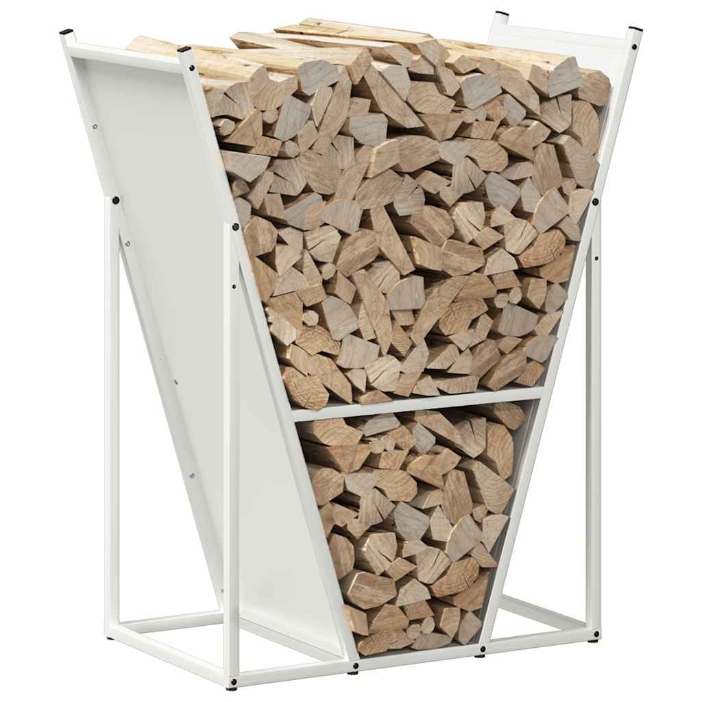 Brandhoutrek 69,5x35x81 cm koudgewalst staal wit is nu te koop bij PeponiXL, paradijselijk wonen!