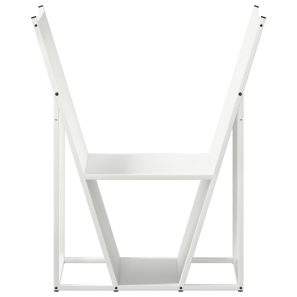 Brandhoutrek 69,5x35x81 cm koudgewalst staal wit is nu te koop bij PeponiXL, paradijselijk wonen!