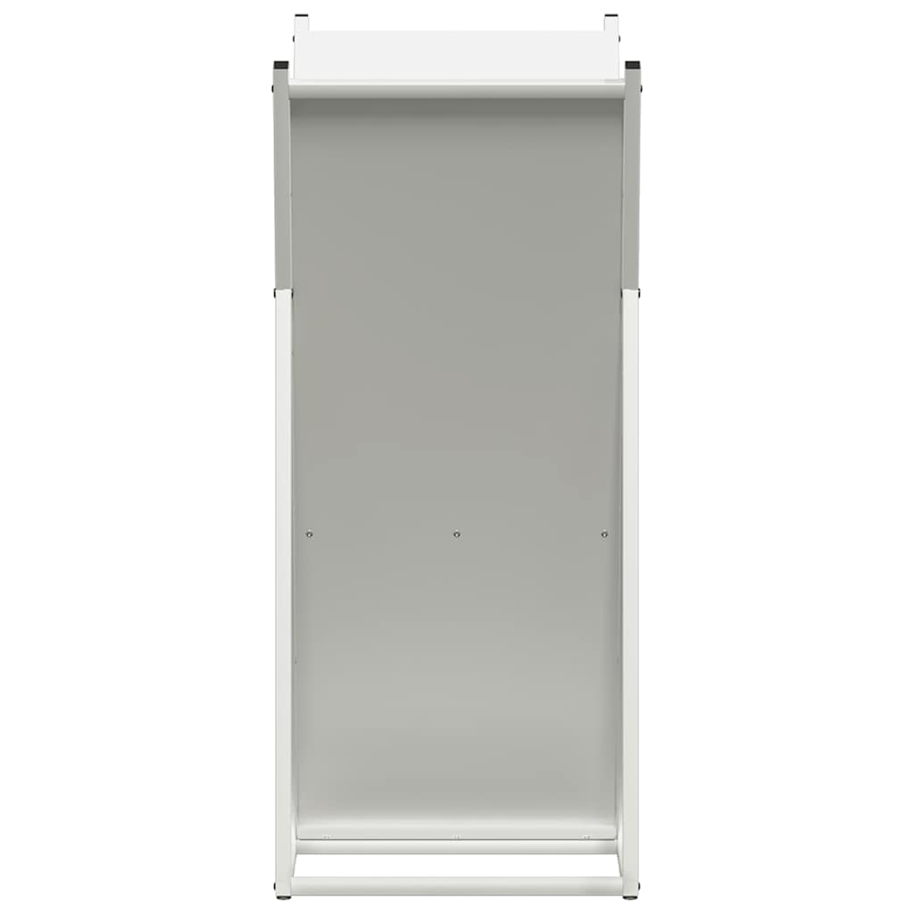 Brandhoutrek 69,5x35x81 cm koudgewalst staal wit is nu te koop bij PeponiXL, paradijselijk wonen!