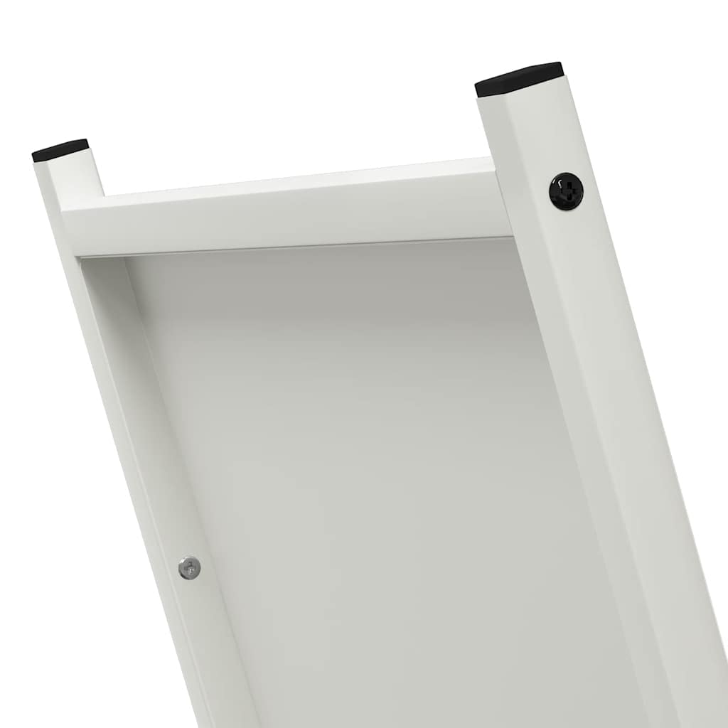 Brandhoutrek 69,5x35x81 cm koudgewalst staal wit is nu te koop bij PeponiXL, paradijselijk wonen!