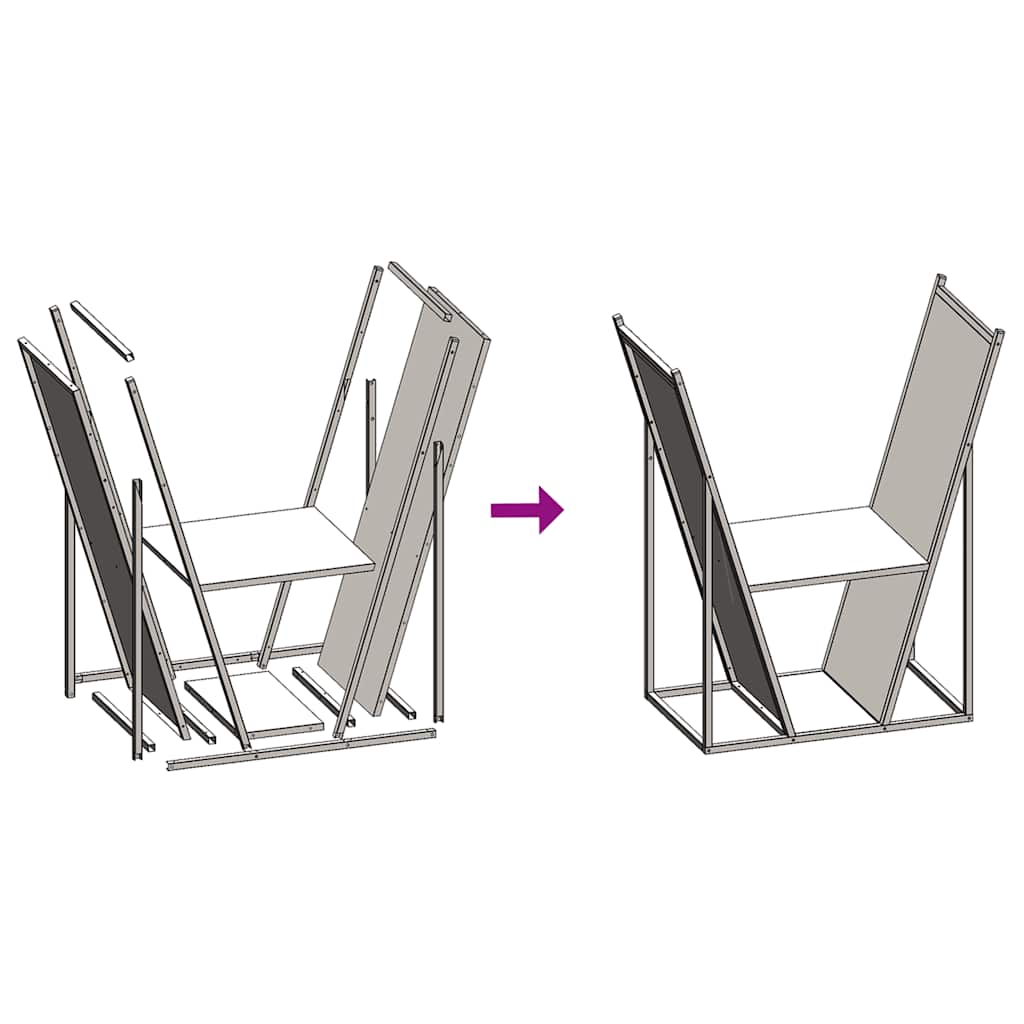Brandhoutrek 69,5x35x81 cm koudgewalst staal olijfgroen is nu te koop bij PeponiXL, paradijselijk wonen!
