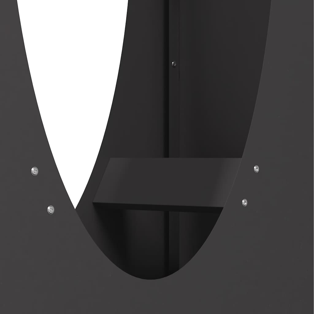 Brandhoutrek 50x23x100 cm koudgewalst staal zwart is nu te koop bij PeponiXL, paradijselijk wonen!