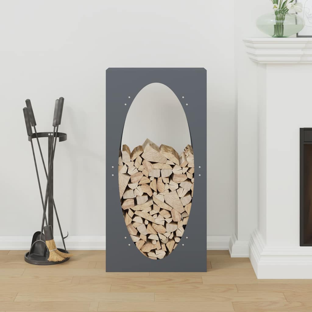Brandhoutrek 50x23x100 cm koudgewalst staal antracietkleurig is nu te koop bij PeponiXL, paradijselijk wonen!