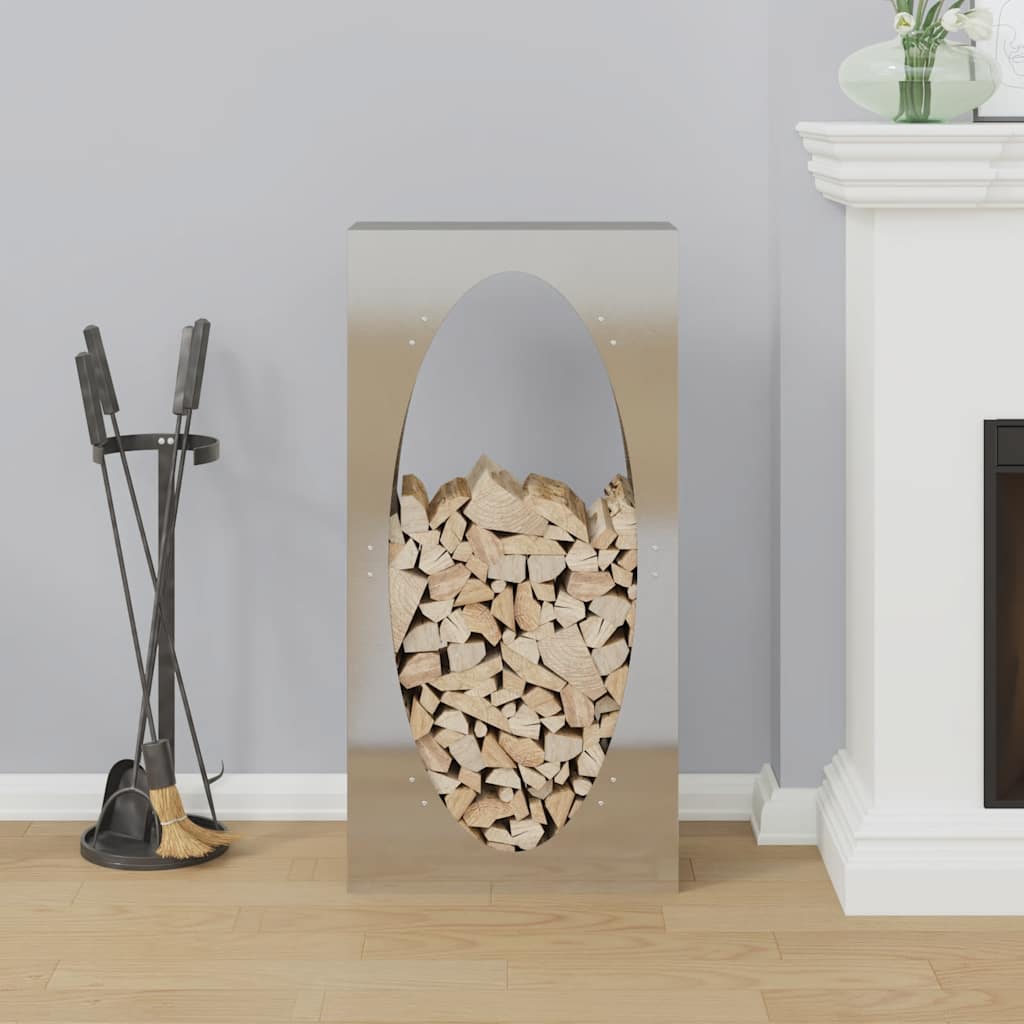 Brandhoutrek 50x23x100 cm roestvrij staal is nu te koop bij PeponiXL, paradijselijk wonen!