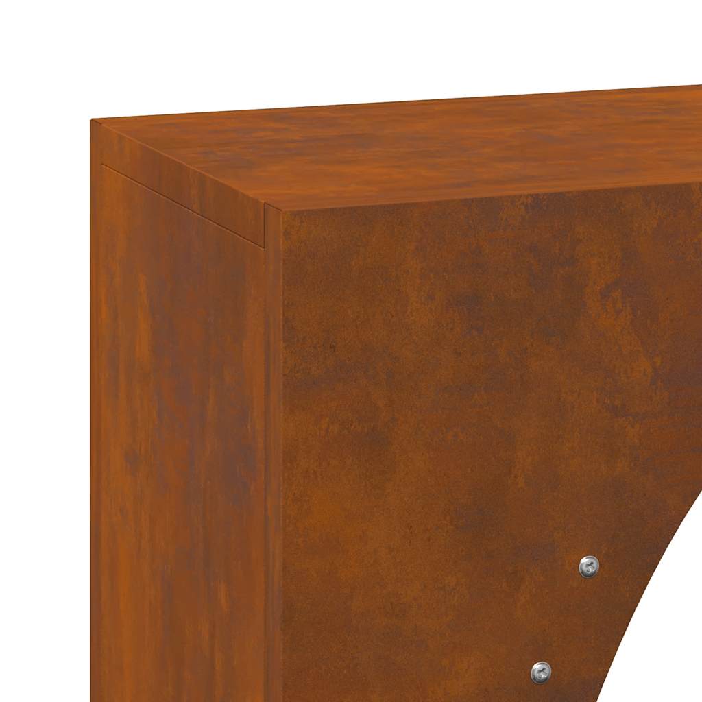 Brandhoutrek 50x23x100 cm weervast staal is nu te koop bij PeponiXL, paradijselijk wonen!