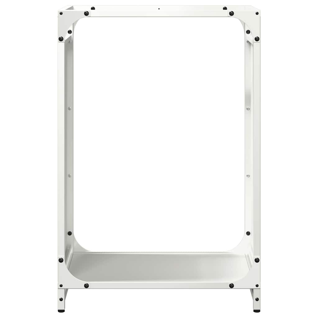 Brandhoutrek 44x28x65 cm koudgewalst staal wit is nu te koop bij PeponiXL, paradijselijk wonen!
