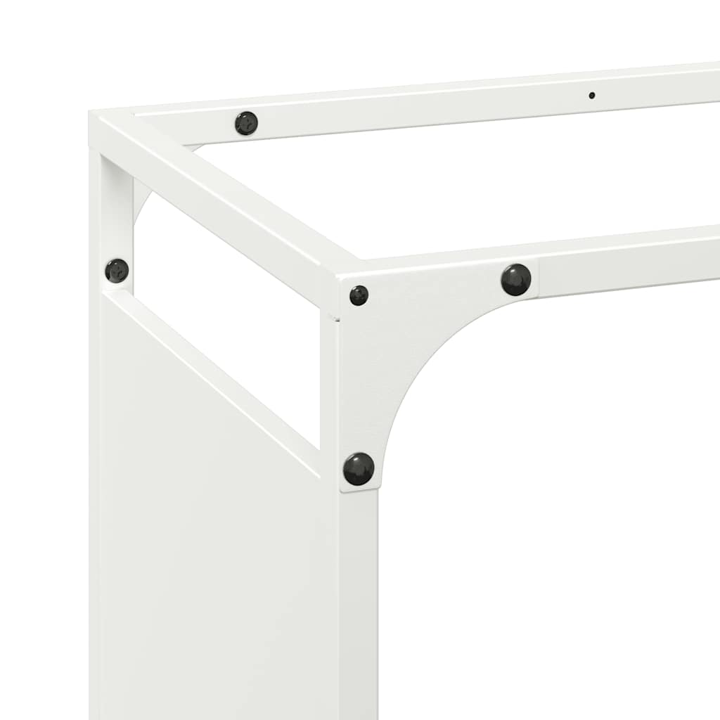 Brandhoutrek 44x28x65 cm koudgewalst staal wit is nu te koop bij PeponiXL, paradijselijk wonen!