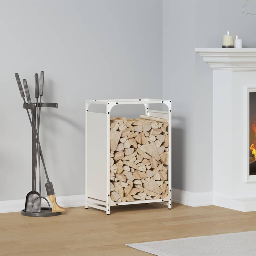 Brandhoutrek 44x28x65 cm koudgewalst staal wit is nu te koop bij PeponiXL, paradijselijk wonen!