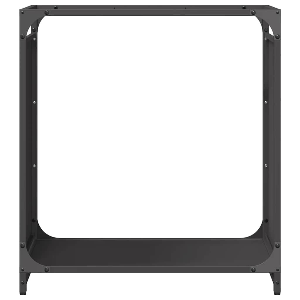 Brandhoutrek 60x28x65 cm koudgewalst staal zwart is nu te koop bij PeponiXL, paradijselijk wonen!