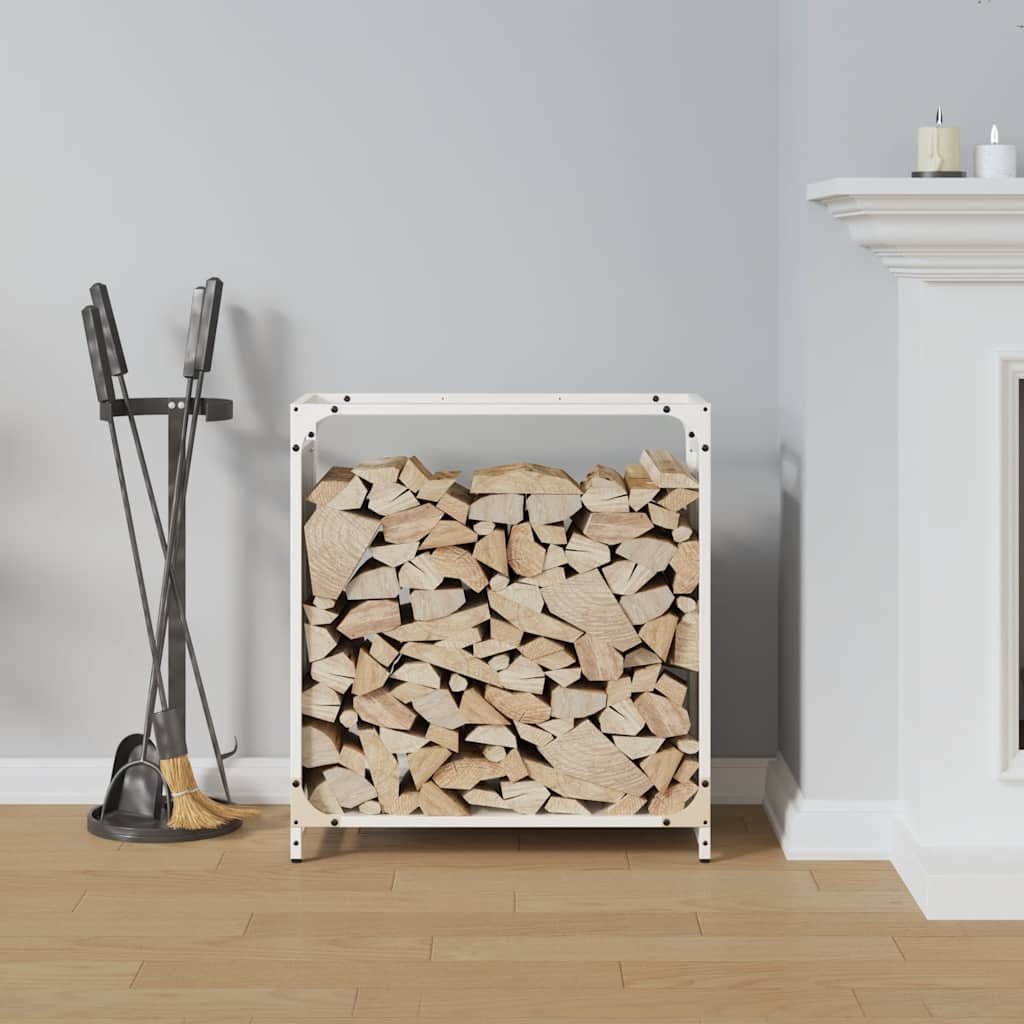Brandhoutrek 60x28x65 cm koudgewalst staal wit is nu te koop bij PeponiXL, paradijselijk wonen!
