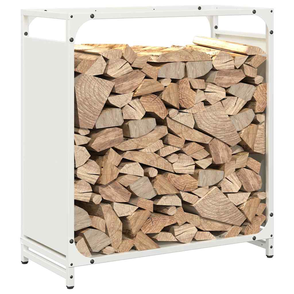 Brandhoutrek 60x28x65 cm koudgewalst staal wit is nu te koop bij PeponiXL, paradijselijk wonen!
