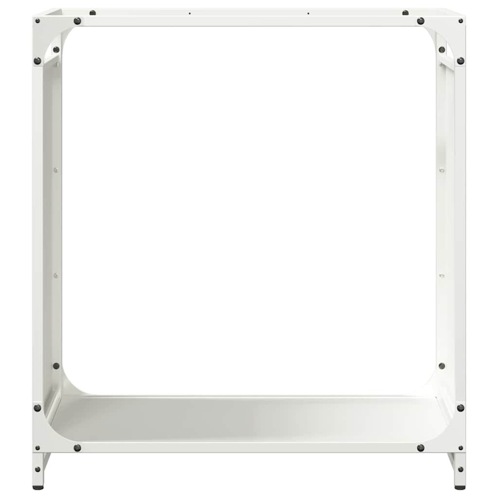 Brandhoutrek 60x28x65 cm koudgewalst staal wit is nu te koop bij PeponiXL, paradijselijk wonen!