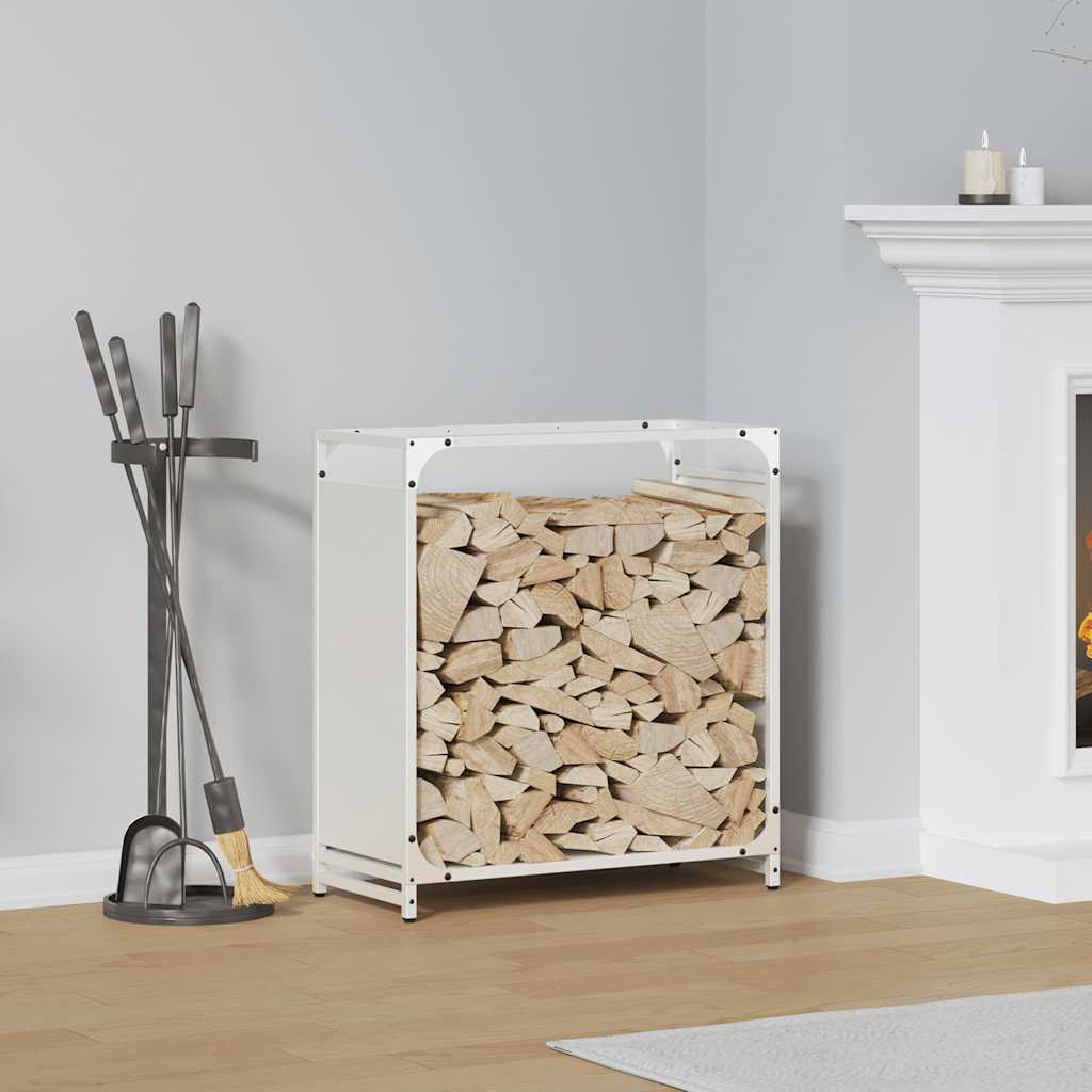 Brandhoutrek 60x28x65 cm koudgewalst staal wit is nu te koop bij PeponiXL, paradijselijk wonen!