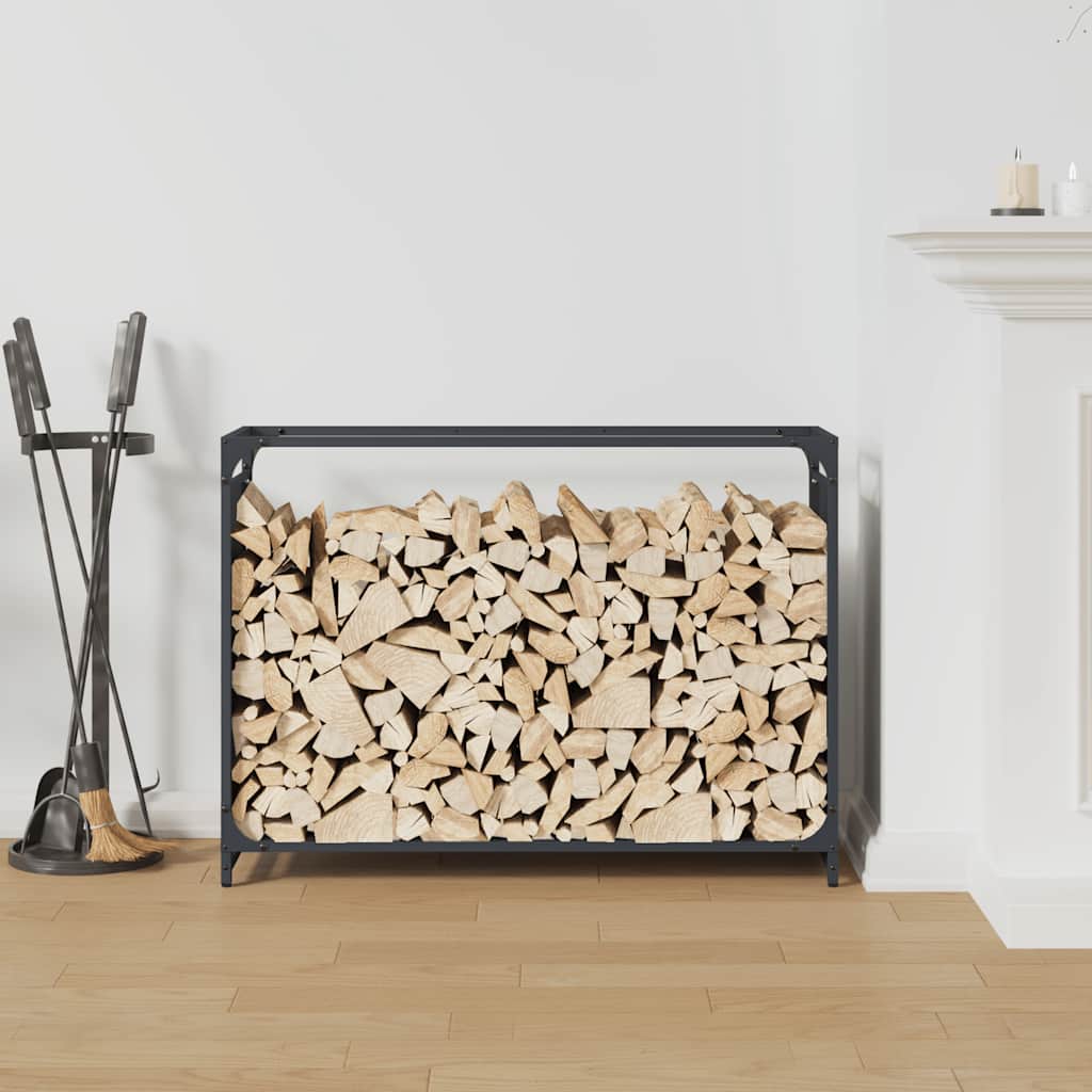 Brandhoutrek 90x28x65 cm koudgewalst staal antracietkleurig is nu te koop bij PeponiXL, paradijselijk wonen!