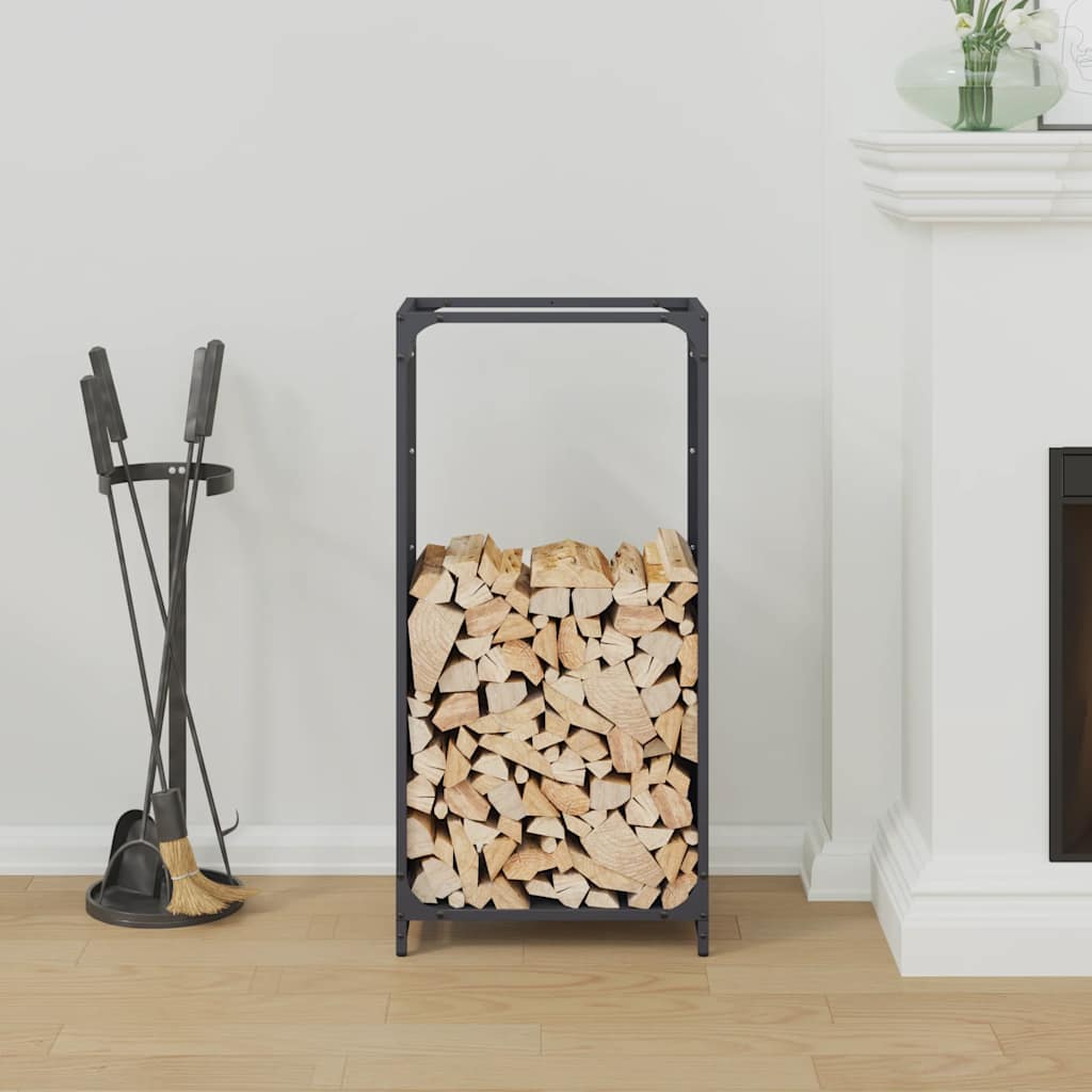 Brandhoutrek 44x28x90 cm koudgewalst staal antracietkleurig is nu te koop bij PeponiXL, paradijselijk wonen!