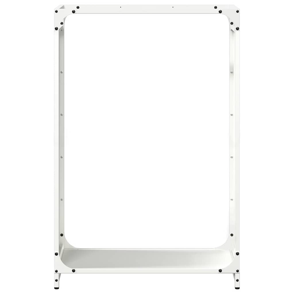 Brandhoutrek 60x28x90 cm koudgewalst staal wit is nu te koop bij PeponiXL, paradijselijk wonen!
