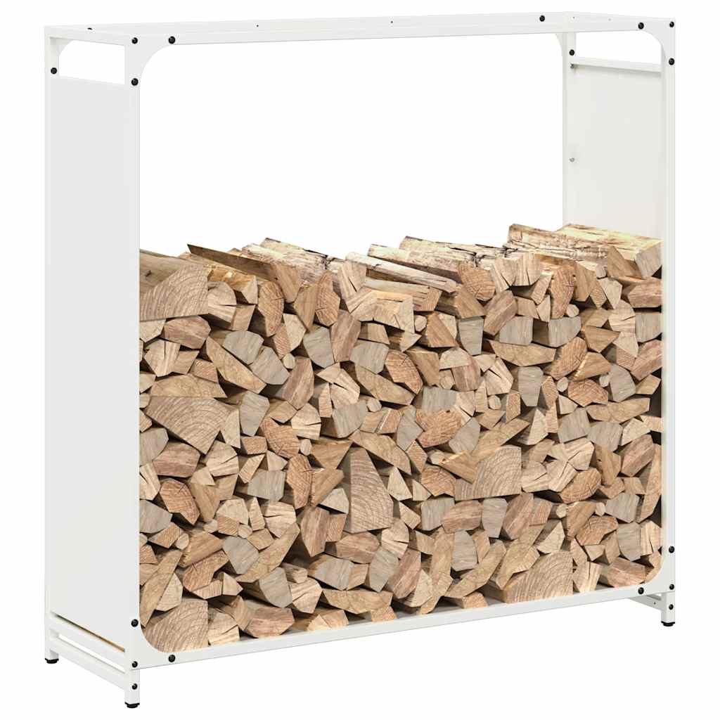 Brandhoutrek 90x28x90 cm koudgewalst staal wit is nu te koop bij PeponiXL, paradijselijk wonen!