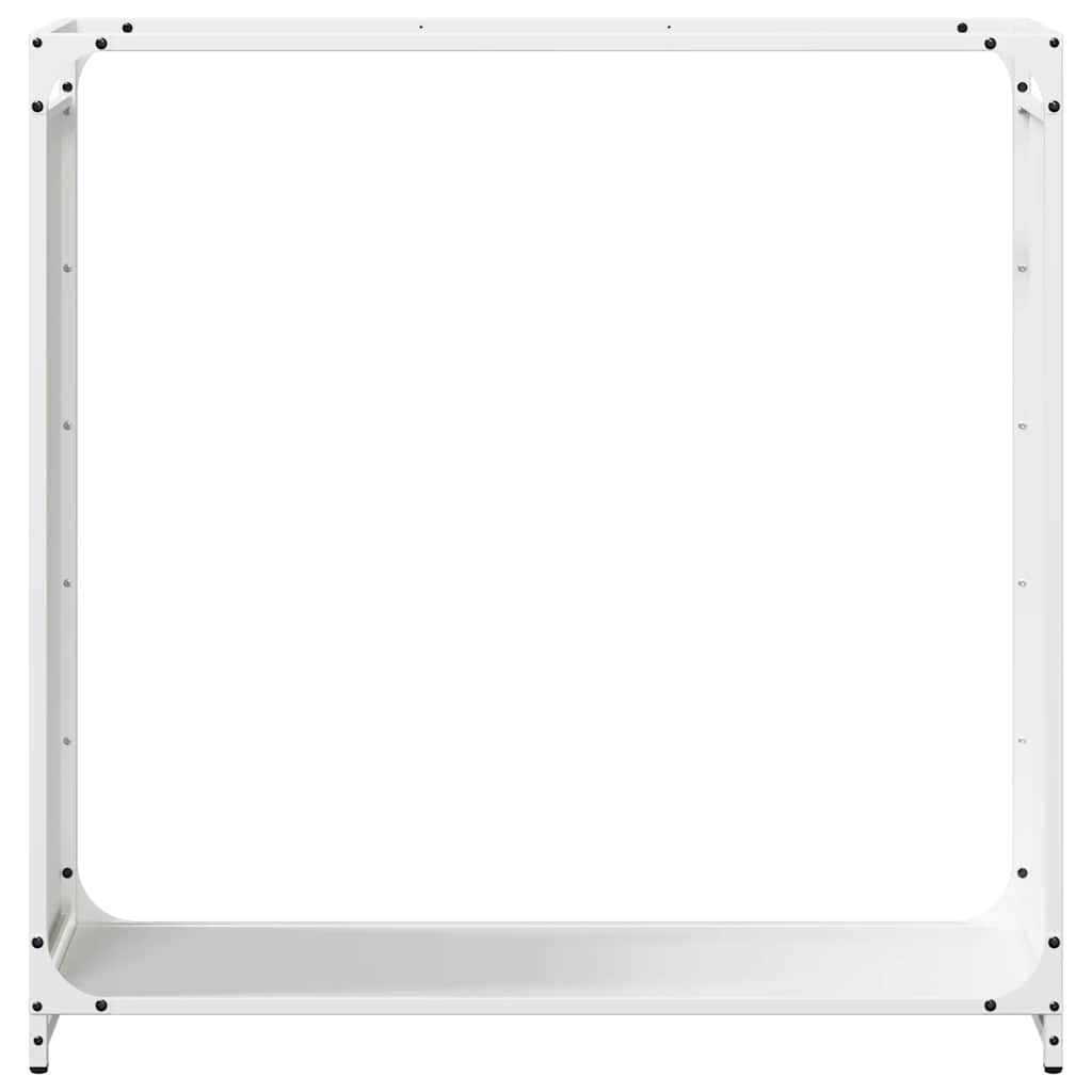 Brandhoutrek 90x28x90 cm koudgewalst staal wit is nu te koop bij PeponiXL, paradijselijk wonen!