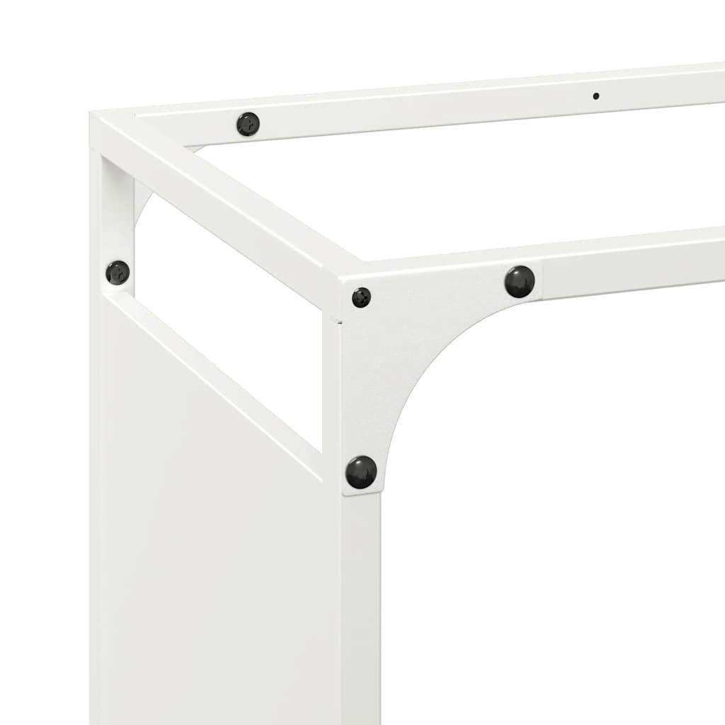Brandhoutrek 90x28x90 cm koudgewalst staal wit is nu te koop bij PeponiXL, paradijselijk wonen!