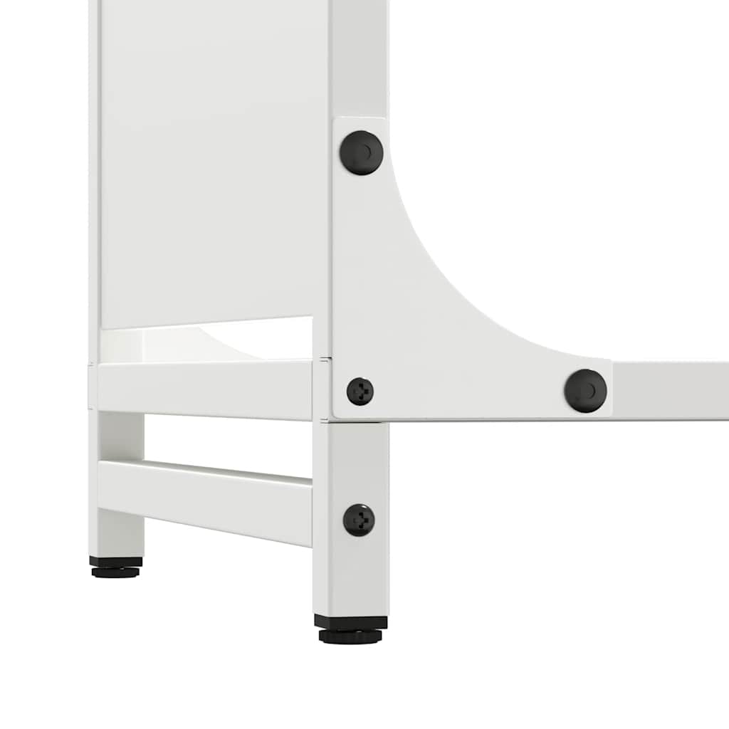 Brandhoutrek 90x28x90 cm koudgewalst staal wit is nu te koop bij PeponiXL, paradijselijk wonen!