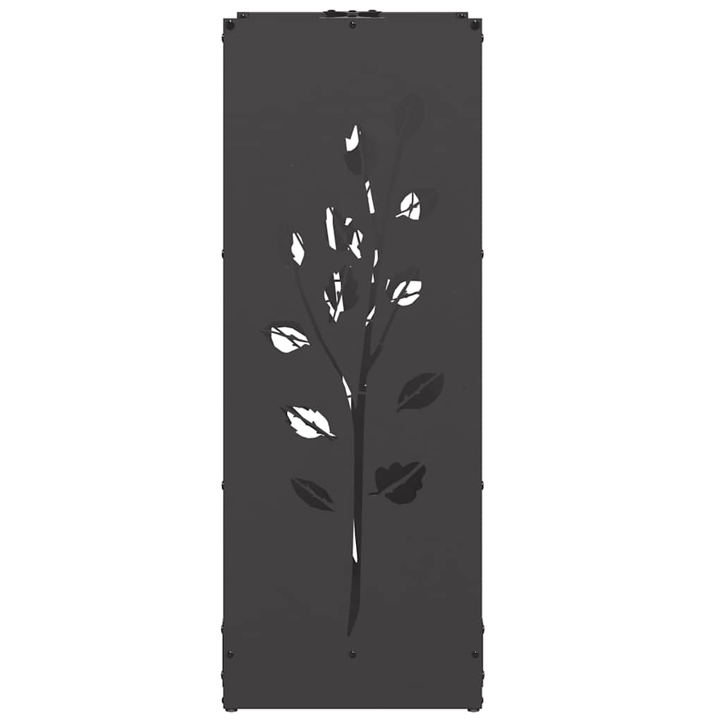 Brandhoutrek 40x30x80 cm koudgewalst staal zwart is nu te koop bij PeponiXL, paradijselijk wonen!
