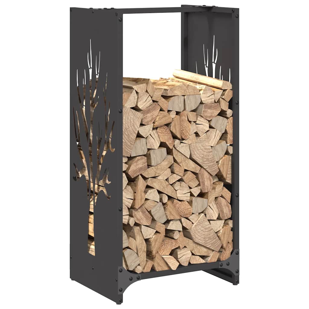 Brandhoutrek 40x30x80 cm koudgewalst staal zwart is nu te koop bij PeponiXL, paradijselijk wonen!