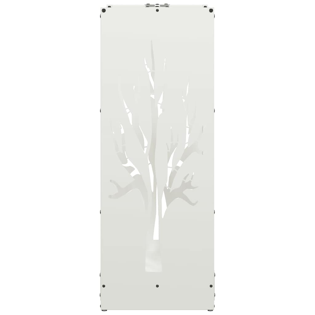 Brandhoutrek 40x30x80 cm koudgewalst staal wit is nu te koop bij PeponiXL, paradijselijk wonen!