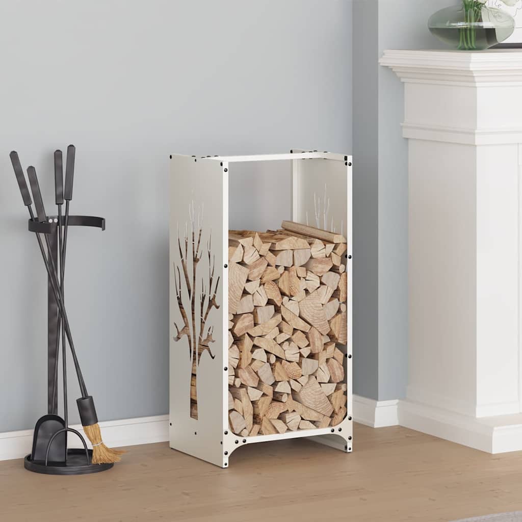 Brandhoutrek 40x30x80 cm koudgewalst staal wit is nu te koop bij PeponiXL, paradijselijk wonen!