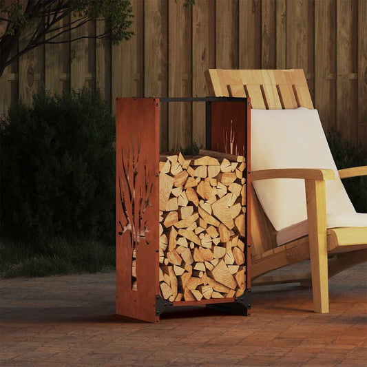 Brandhoutrek 40x30x80 cm weervast staal is nu te koop bij PeponiXL, paradijselijk wonen!
