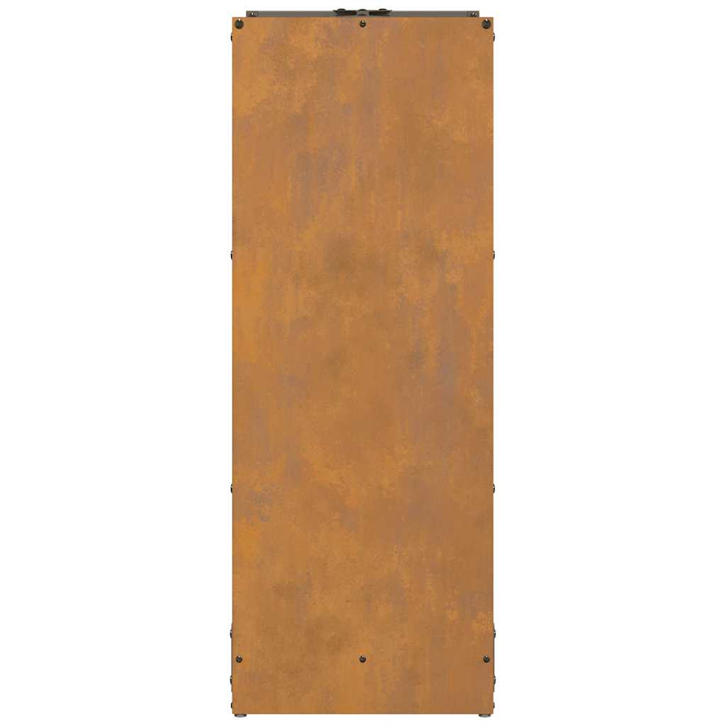 Brandhoutrek 40x30x80 cm weervast staal is nu te koop bij PeponiXL, paradijselijk wonen!