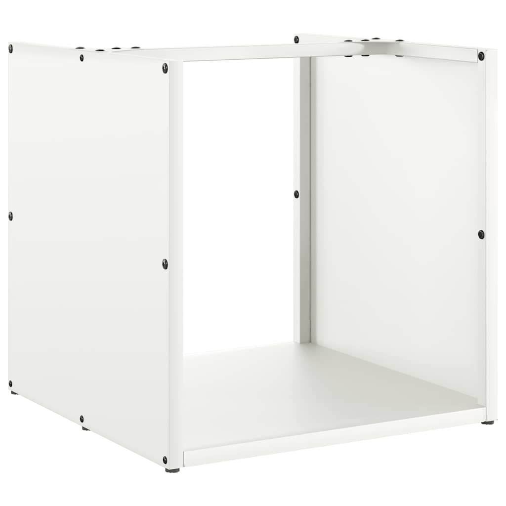Brandhoutrek 40x40x40 cm koudgewalst staal wit is nu te koop bij PeponiXL, paradijselijk wonen!