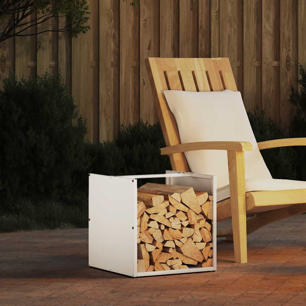 Brandhoutrek 40x40x40 cm koudgewalst staal wit is nu te koop bij PeponiXL, paradijselijk wonen!