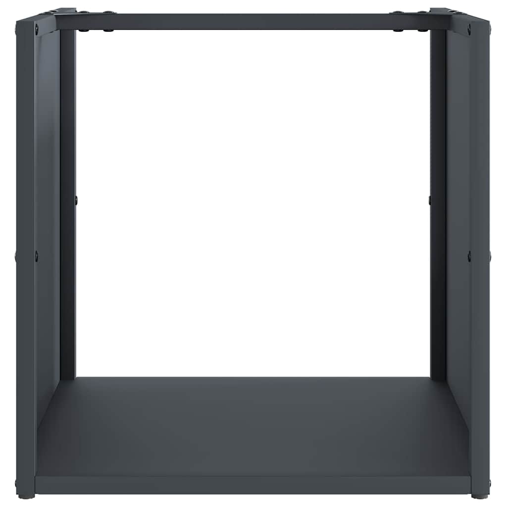 Brandhoutrek 40x40x40 cm koudgewalst staal antracietkleurig is nu te koop bij PeponiXL, paradijselijk wonen!