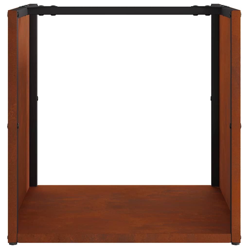Brandhoutrek 40x40x40 cm weervast staal is nu te koop bij PeponiXL, paradijselijk wonen!