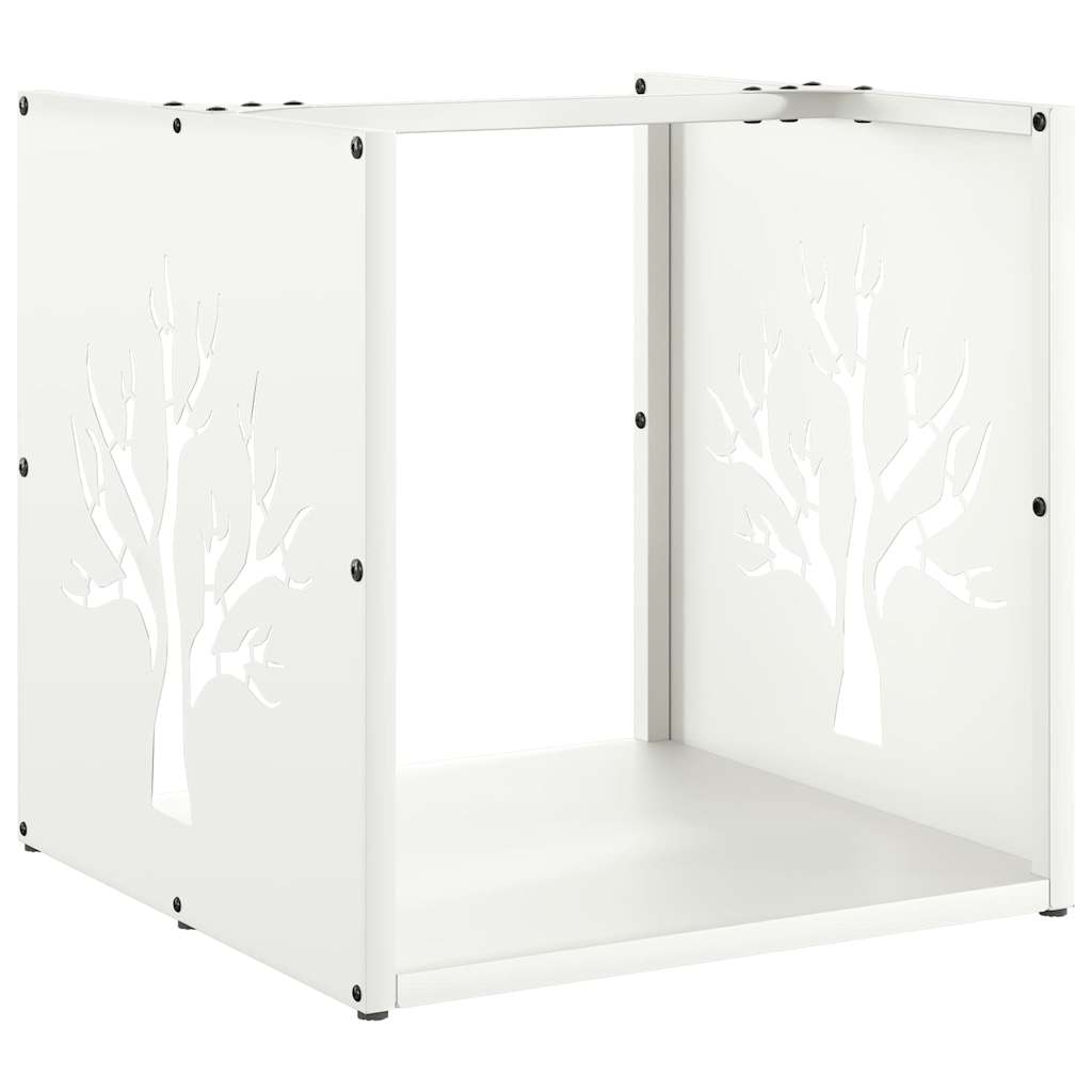 Brandhoutrek 40x40x40 cm koudgewalst staal wit is nu te koop bij PeponiXL, paradijselijk wonen!