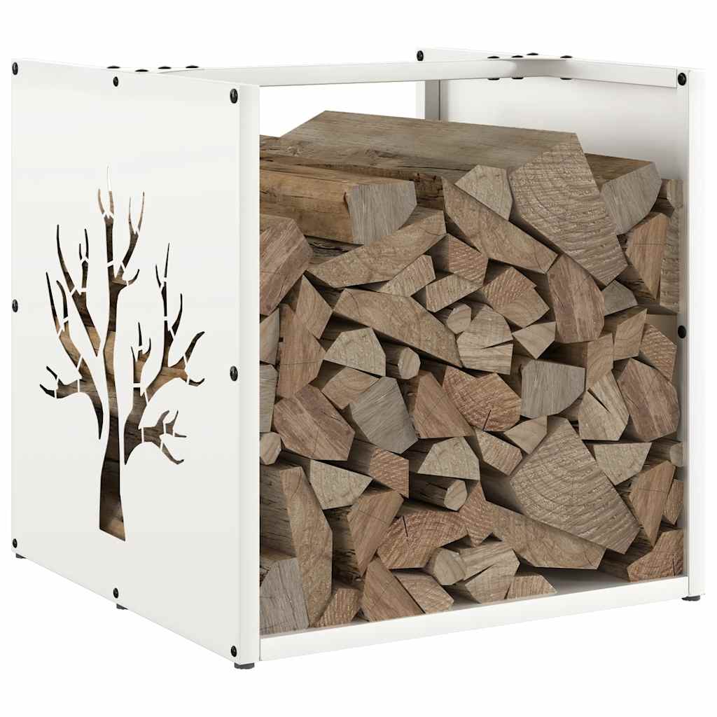 Brandhoutrek 40x40x40 cm koudgewalst staal wit is nu te koop bij PeponiXL, paradijselijk wonen!