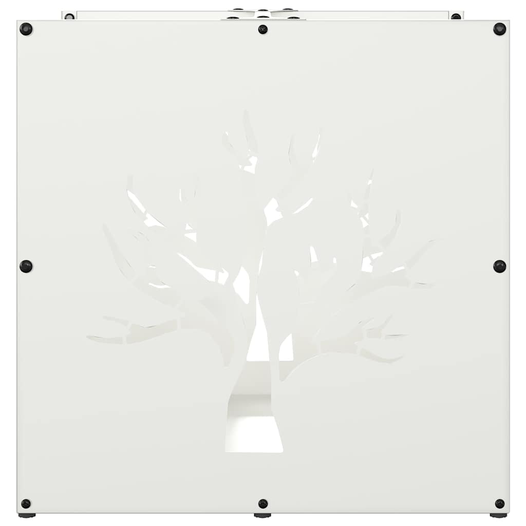 Brandhoutrek 40x40x40 cm koudgewalst staal wit is nu te koop bij PeponiXL, paradijselijk wonen!