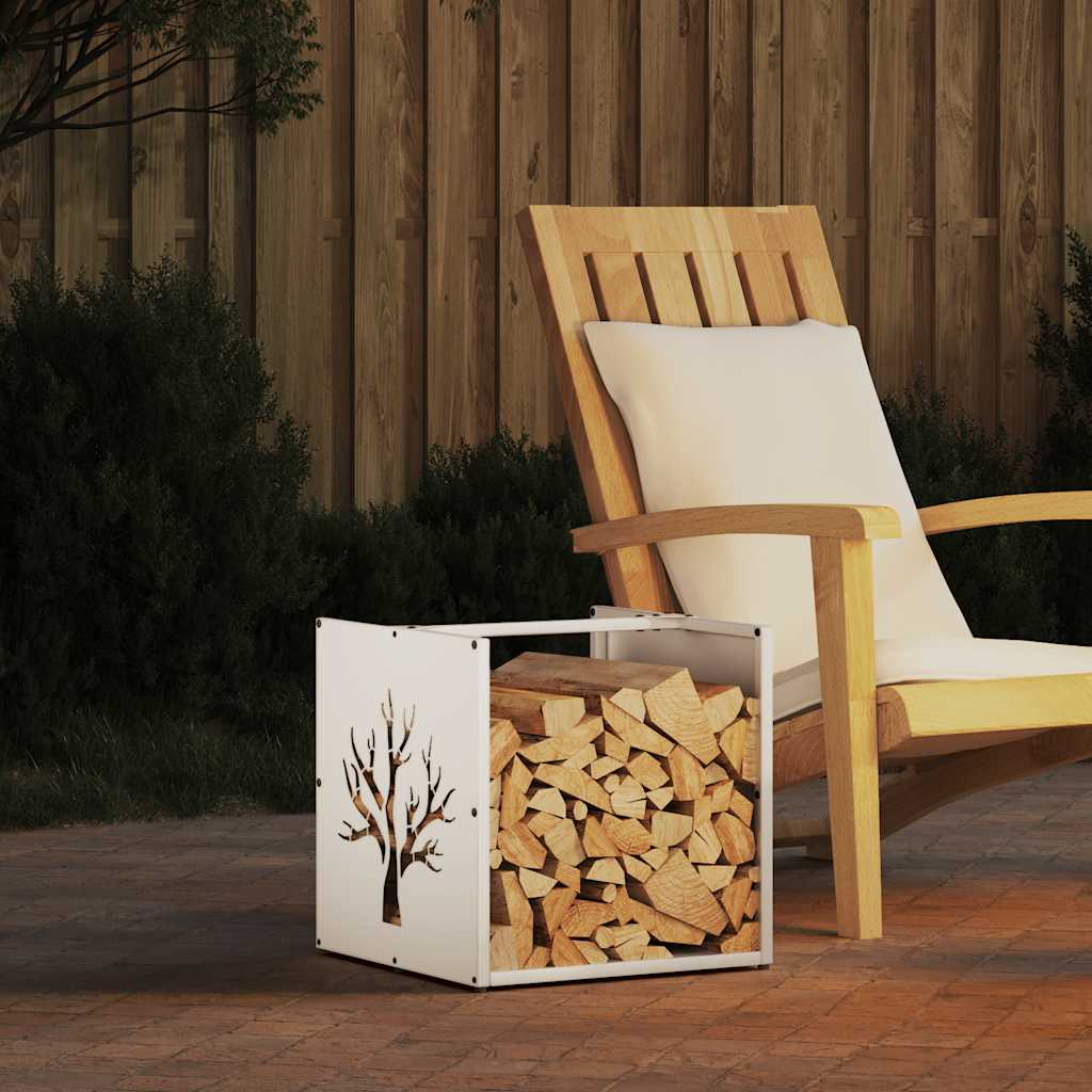 Brandhoutrek 40x40x40 cm koudgewalst staal wit is nu te koop bij PeponiXL, paradijselijk wonen!