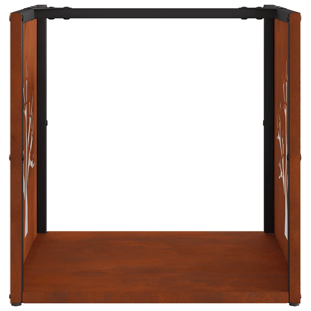 Brandhoutrek 40x40x40 cm weervast staal is nu te koop bij PeponiXL, paradijselijk wonen!