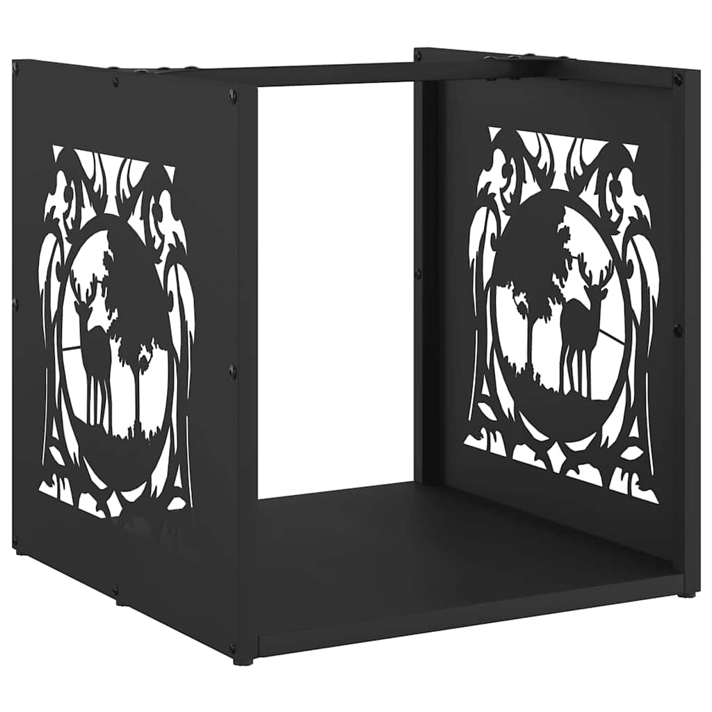 Brandhoutrek 40x40x40 cm koudgewalst staal zwart is nu te koop bij PeponiXL, paradijselijk wonen!