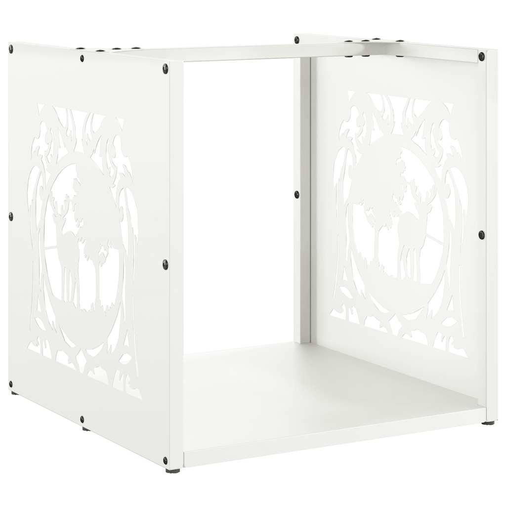 Brandhoutrek 40x40x40 cm koudgewalst staal wit is nu te koop bij PeponiXL, paradijselijk wonen!