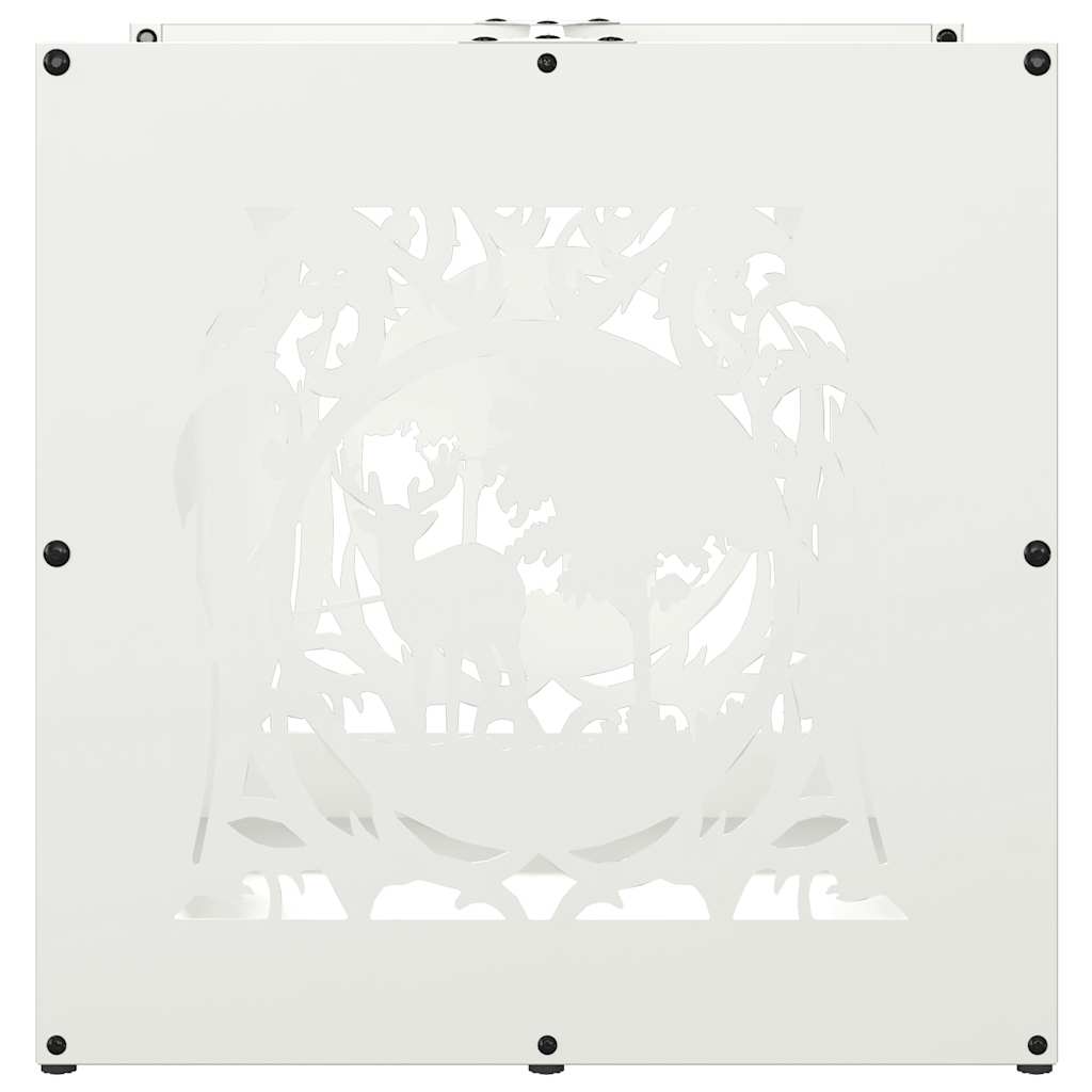 Brandhoutrek 40x40x40 cm koudgewalst staal wit is nu te koop bij PeponiXL, paradijselijk wonen!