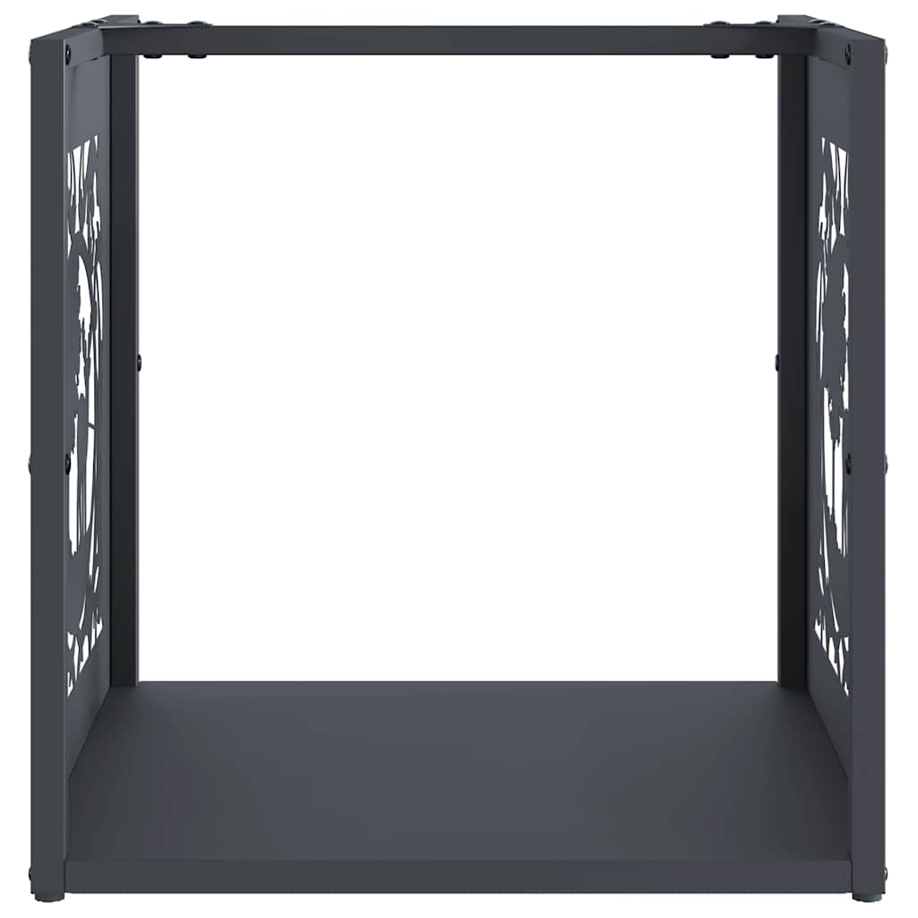 Brandhoutrek 40x40x40 cm koudgewalst staal antracietkleurig is nu te koop bij PeponiXL, paradijselijk wonen!