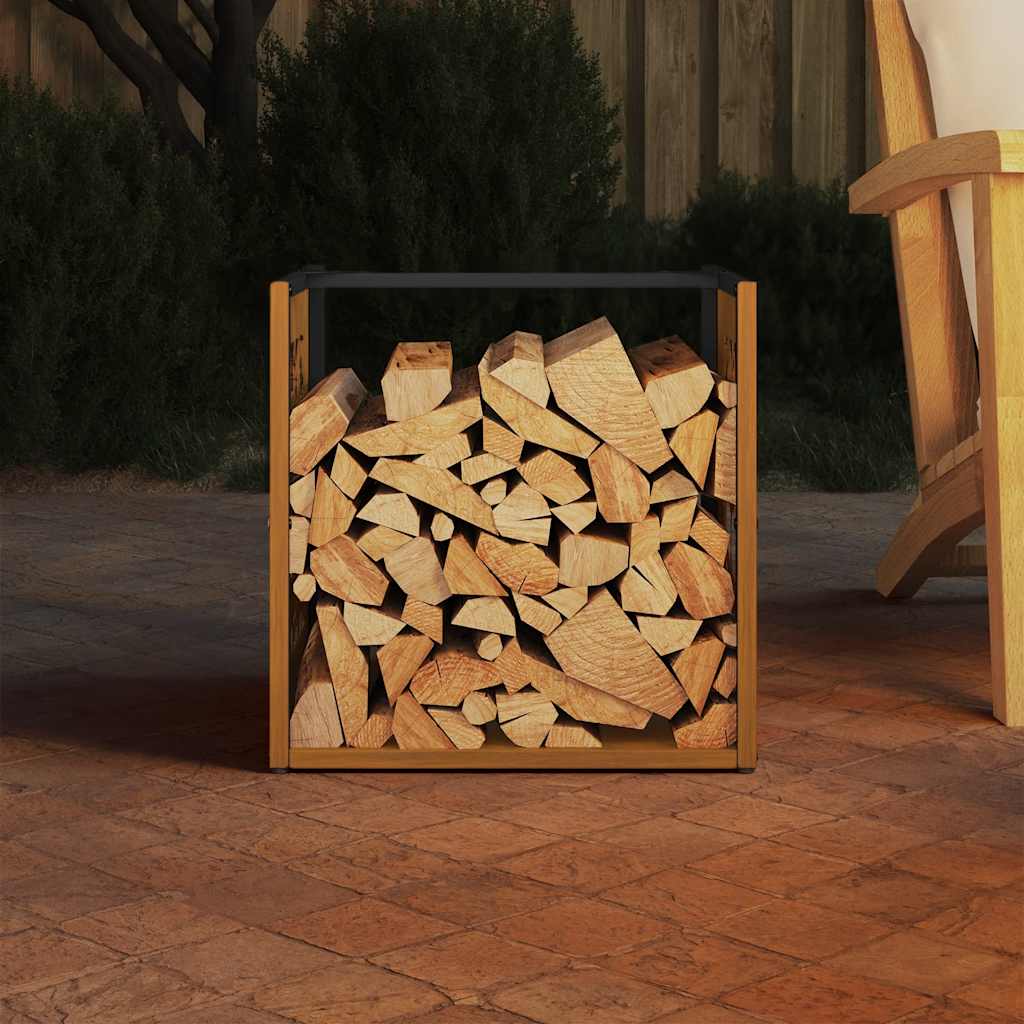 Brandhoutrek 40x40x40 cm weervast staal is nu te koop bij PeponiXL, paradijselijk wonen!